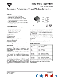 Datasheet 4N35 manufacturer Vishay